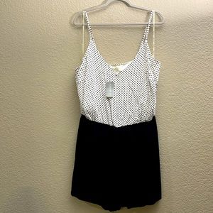 Forever 21  Romper Black/White/PolkaDot Size 1X